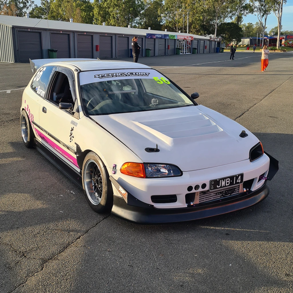 Performance vehicle on the race track