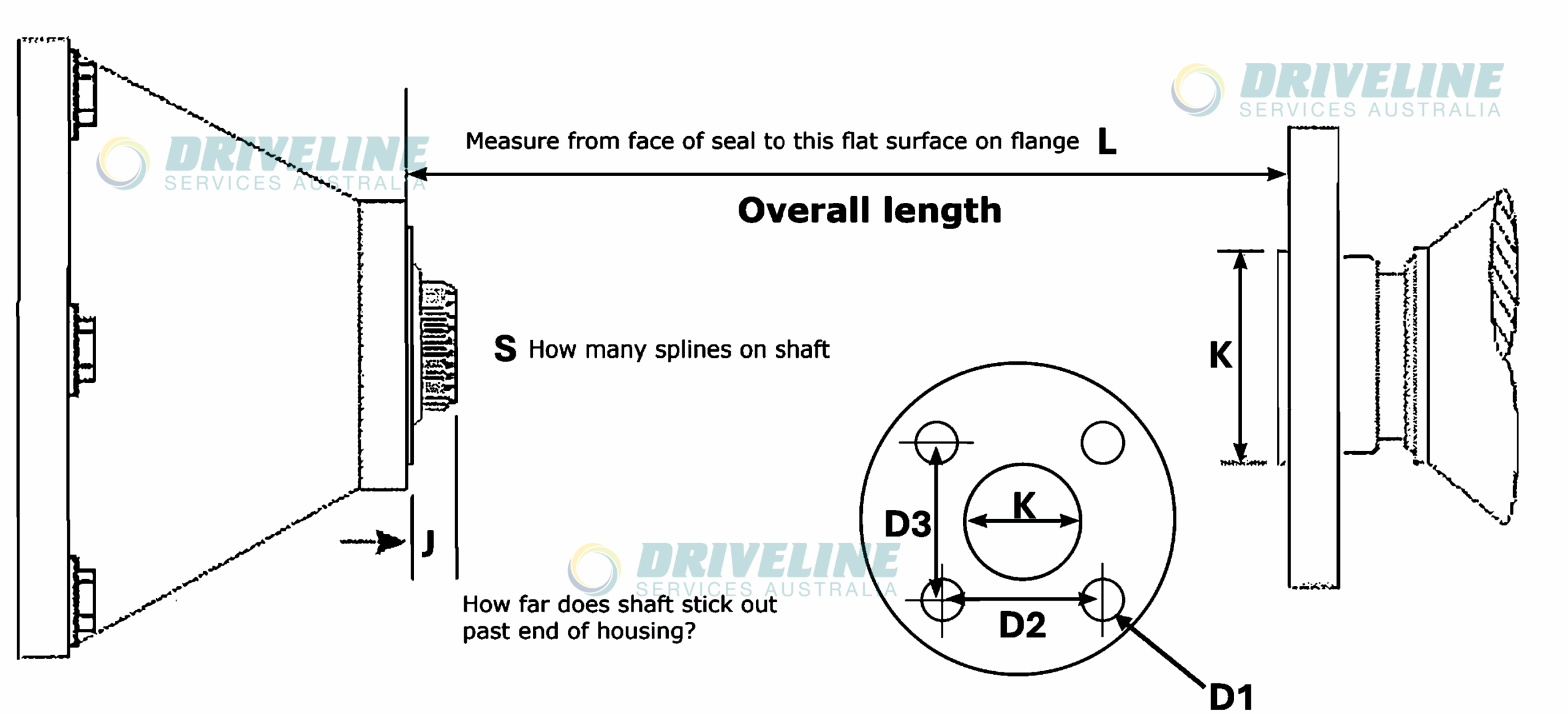 Single piece driveshaft spline-flange